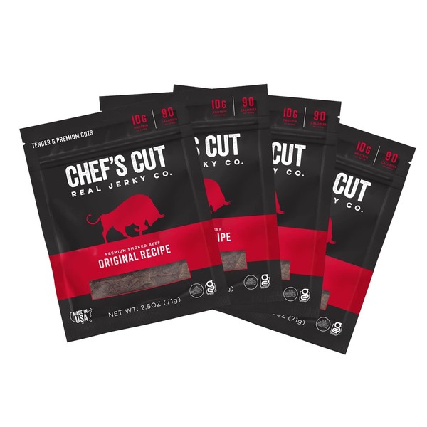 Chef's Cut Real Steak Original Recipe Jerky, 2.5 Ounce (4 Pack)