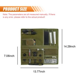 ZIMISI Tactical Molle Car Visor Organizer, 600D Oxford Cloth Truck Visor Molle Panel Sunshade Storage Pouch Holder with Multi-Pocket, Tactical Gear Car Sun Visor Organizer for Most Cars (Army Green)