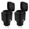 2er Pack WLAN Steckdose Outdoor, Smart Zeitschaltuhr Steckdose Outdoor, Überwachung