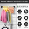 Zetez Wall Mounted Laundry Drying Rack, Retractable & Foldable, 31.5"