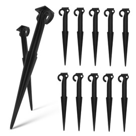 CHILDWEET 20pcs Plastic Tent Stakes Lightweight Camping Tent Pegs for Quick Setup Portable Ground Anchors Awnings Sunshades for Hiking Beach Outdoor Use