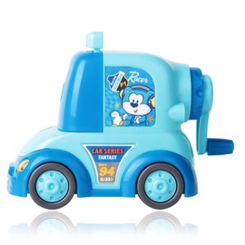 Sipliv Compact Car Pencil Sharpener Hand-Cranking Pencil Sharpener for Students School, Home, Office, Studio - Blue