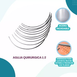 Hergom Aguja 1/2 Paq. 12 Pzs #13 (7x17)