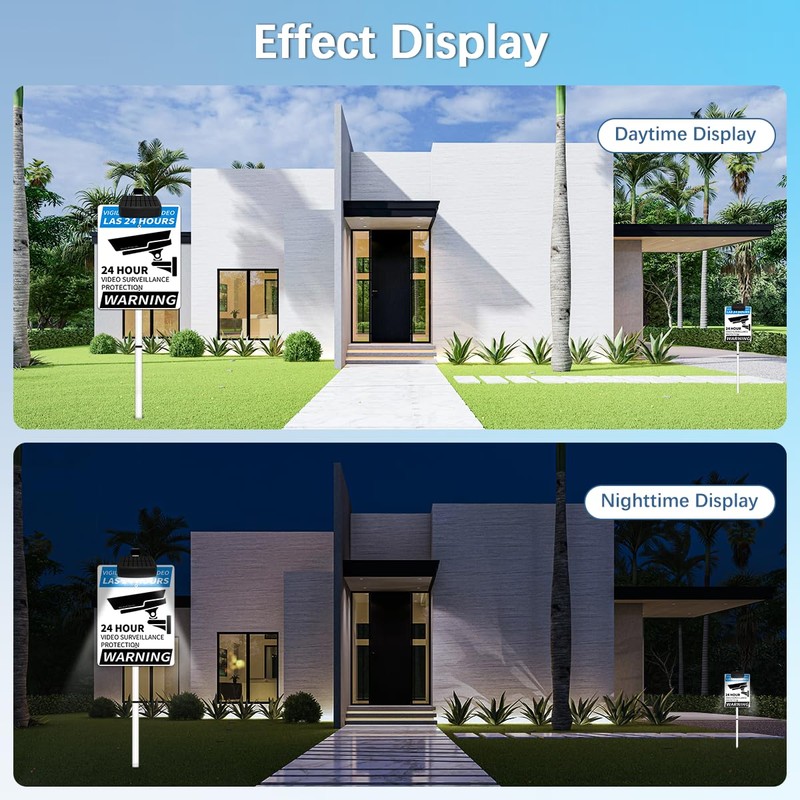 WEILAILIFE Solar Powered Deck Lights for Sign, Outdoor Solar LED