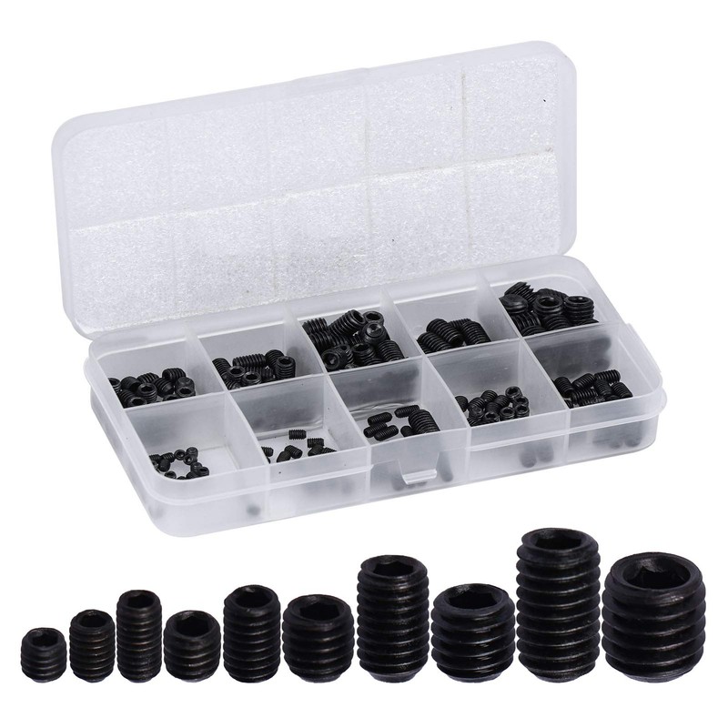 200Pcs Allen Head Socket Set Screws Internal Hex Drive Cup