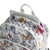 Vera Bradley Women's Bancroft Backpack-Premium Cotton Bookbag, Wing + Bloom,