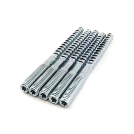 5 x hanger bolts with central key guide, spacer screws, wall mounting, steel, 10 x 120