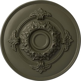13 3/4"OD x 1"P Monique Ceiling Medallion (Fits Canopies up to 3 3/4"), Hand-Painted Witch Hazel