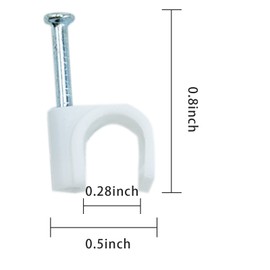 8mm Round Cable Clips 100pcs Assortment Cable Holder Management Wire Tidy Clips