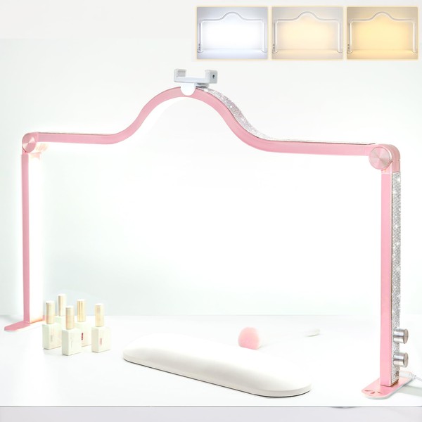 Half Moon Light for Nail Desk Lamp Nail Tech Lamp