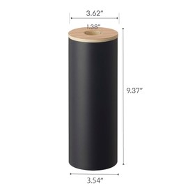 Yamazaki 5981 Steel Bottle-Shaped Tissue Case, Large, Brown, Approx. W 3.6 x D 3.6 x H 9.4 inches (9.2 x 9.2 x 23.8 cm), Rin, Space Effectively, Vertical Position, Tissue Bottle