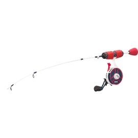 13 FISHING - Freefall Ghost Maverick Inline Ice Combo - 27" UL (Ultra Light) - FF Ghost + Tickle Stick Tennessee Handle - Right Hand Retrieve - USAFF-RH-27UL
