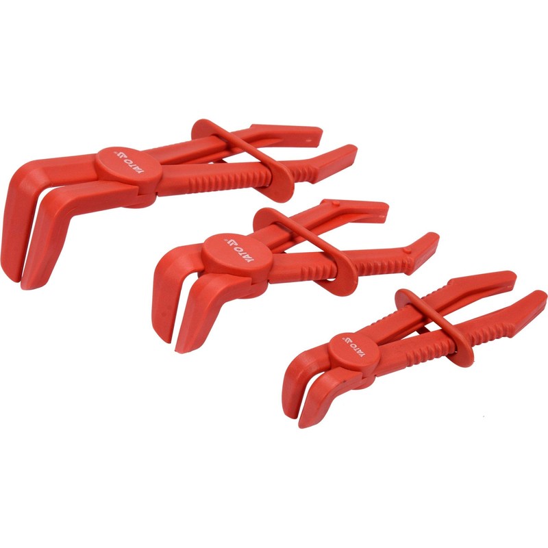 Yato Professional Hose Clamp Pliers Set: Curved, Angled, 13mm, 17mm,