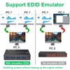 KCEVE KVM Switch 1 Monitor 2 Computers 4K@60Hz, HDMI KVM