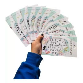 Nails stickers +1000 Stickers Para Uñas Nail Sticker Paquete 12 Pzas