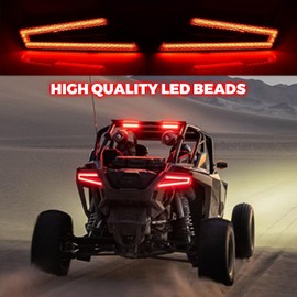 SAUTVS RZR PRO LED Tail Lights 20-25, Smoked Black LED Taillights Rear Lamps for Polaris RZR PRO XP XP4 2020-2025, RZR PRO S S4/RZR PRO R/RZR TURBO R R4 2022-2025(One Pair, Replace #2415177, 2415178)