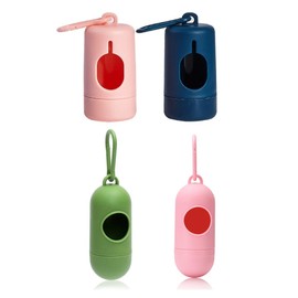 SSyang 4 Pcs Dog Poop Bag Holder for Leash, Dog Poop Bag Dispenser, Dogs Waste Bag Dispenser, with a Climbing Hook, for Cats and Dogs, Outdoor Activities, and Recreational Activities