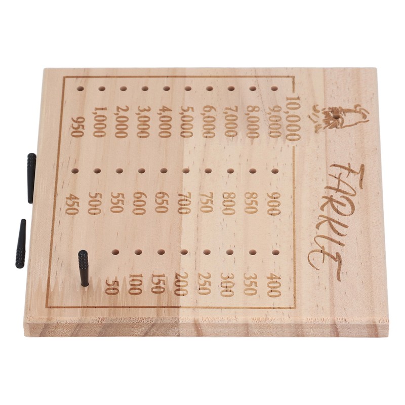 Farkle Dice Tray Improve Math Skills Wooden Classic Dice Game