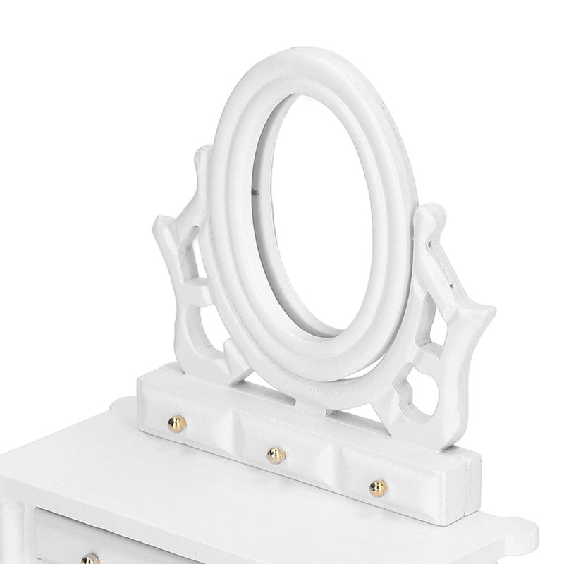 1:12 Scale Dollhouse Toilet Table High Simulation Wooden Miniature Dressing