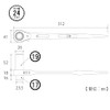 TOP Super Long Ratchet Wrench 0.7 x 0.7 inches (17