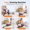 Rowing Machines for Home, 4 in 1 Rowing and Ab