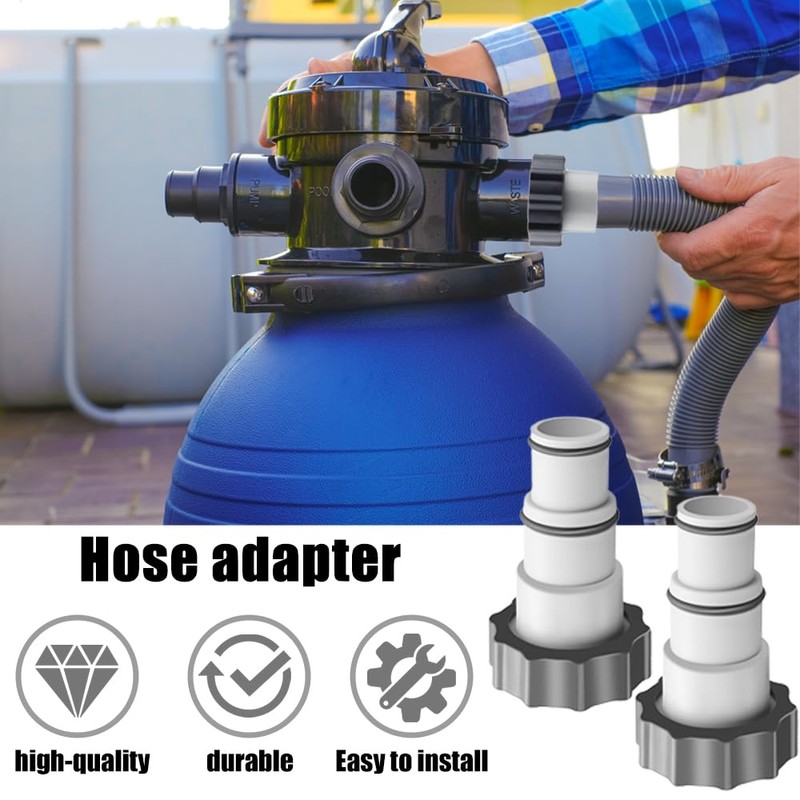 Uoimky Poolschlauch Adapter, 2 Stück Adapter A für Intex Pool