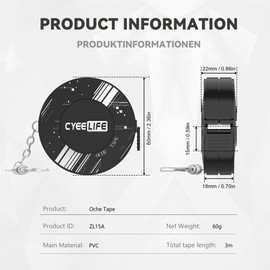 CyeeLife 引き込み式ダーツボード測定＆オーチェガイド – 簡単設置、スローラインマーカーテープ、ダーツアクセサリー