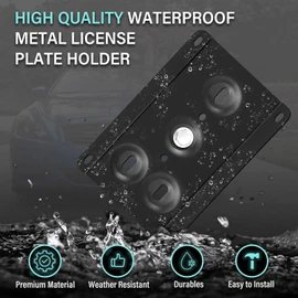 No Drill Front Grille Tow Hook License Plate Holder Compatible with Land Rover Defender,Discovery 5th gen,Discovery Sport 2nd gen,Range Rover 4th gen,Range Rover Evoque 2nd gen,Range Rover Sport