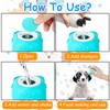 Ponpon 3PCS Dog Bath Brush with 4Pcs Toothbrush, Scrubber and