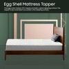 Mattress Solution 2-inch Convoluted Egg Shell Breathable Foam Topper, Adds