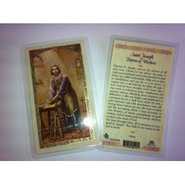 Holy Prayer Cards For Saint Joseph - Patron Saint of Workers set of 2 in English