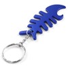 Komonee Fish Bone Blue Bottle Opener Key Chain Metal Dead