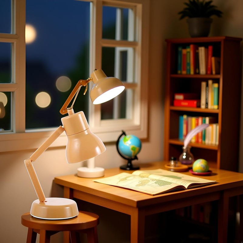 Tiosen LED Mini Table Lamp, Fold-able Night Reading Book Lamps