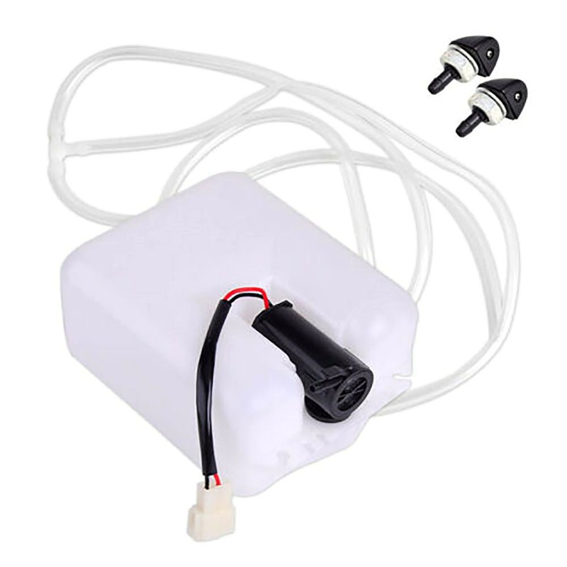 2Pin Car Windshield Washer Reservoir Bottle Tank with 12V Pump