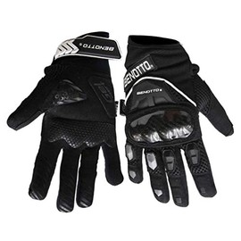 Benotto Guantes Ciclista Completo MS-1156-18 Talla: M Gel con Protector Negro/Negro