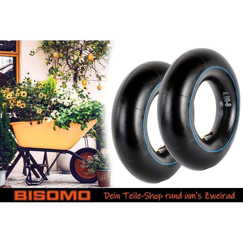 2 x Inner Tube for Wheelbarrow, 400 x 100/4.00-8 Inch,