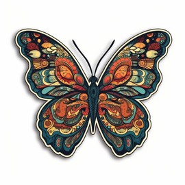 Yoonek Graphics Butterfly Vinyl Decal Sticker for Car, Laptop, Tumbler, More. #005846
