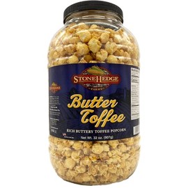 StoneHedge Farms Gourmet Butter Toffee Popcorn - Deliciously Old Fashioned 32 Oz. Tall Tub! - Made in the USA! (Butter Toffee)