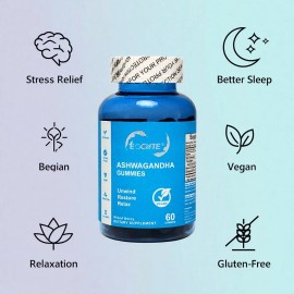 Eocute Nutrition Ashwagandha Gummies 60 Gummies Improve Sleep Health for Women Men