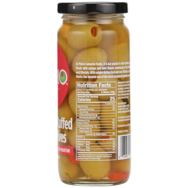 Mario Camacho Foods Queen Olives Stuffed with Minced Pimiento, 7