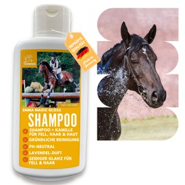 EMMA Horse Shampoo for Dogs Horses 500 ml I Mild Horse Shampoo PH Neutral Chamomile I Horse Care Shiny Coat I Dog Shampoo Against Odour I Mane n Tale Shampoo I Grooming Sensitive