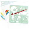 folia 40612 Creative Stencils Adventure, 6 Stencils Including Colouring Templates,