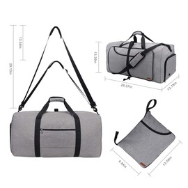 Vogshow 80L Large Packable Travel Duffle Bag, Overnight Weekend Carry on Holdall Bag Foldable Sports Gym Bag with Shoe Compartment for Men Women