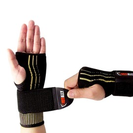 NeoAlly Copper Compression Wrist Sleeve for Carpal Tunnel Gloves with Adjustable Strap for Wrist Support in Carpal Tunnel, Arthritis, Tendonitis, Bursitis and Wrist Sprain (S Pair)