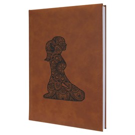 Patterned Side Profile Woman Notebook - Represents Beauty and Complexity Ideal for Artistic Expression and Gifts
