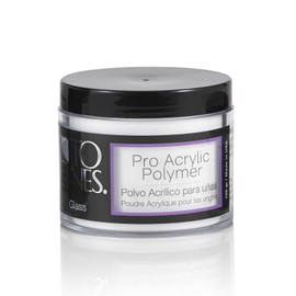 Tones Pro Acrylic Nail Powder, Glass (Clear), (3.5 Fl Oz) - Long-Lasting & Non-Yellowing Polymer for Salon Quality Nail Extensions & 3D Art