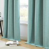 Melodieux Teal Blackout Linen Textured Curtains 63 Inch Length for