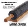 Zulay Kitchen 17-Inch Marble Rolling Pin With Stand - Polished