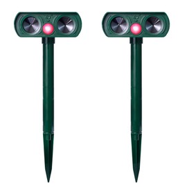 2 Pack 2025 Ultrasonic Animal Repeller Solar Powered Animal Repellent, Waterproof Animal Deterrent Devices Outdoor Repels Cat, Dog, Fox, Derrent, Rat, etc