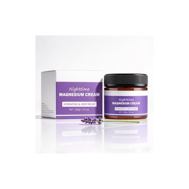Nighttime Magnesium Cream, Lavender Body Lotion (1 Pcs)